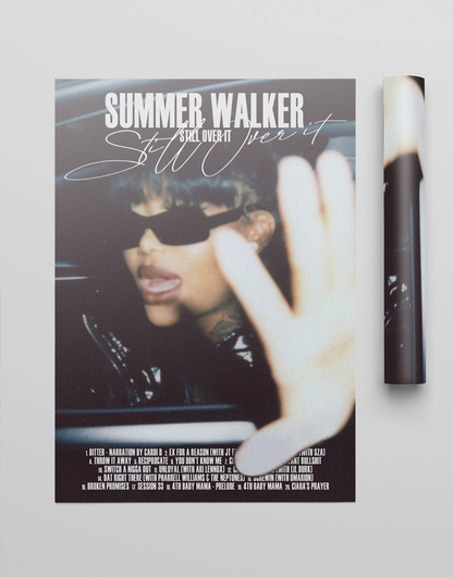 Summer Walker ‘Still Over It’ Premium Album Music Poster | Cover Artwork and Tracklist