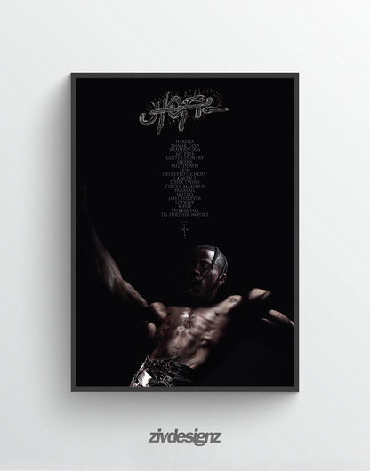 Travis Scott 'UTOPIA' Premium Album Music Poster | Cover Artwork and Tracklist