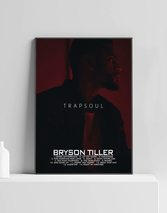 Bryson Tiller 'Trapsoul' Premium Album R&B Poster | Cover Artwork and Tracklist