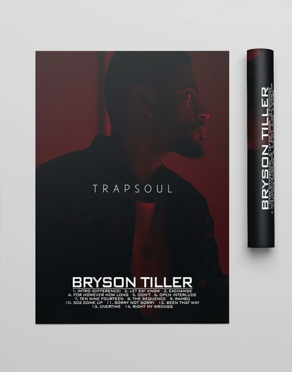 Bryson Tiller 'Trapsoul' Premium Album R&B Poster | Cover Artwork and Tracklist