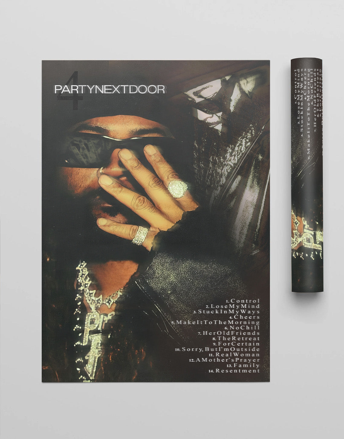 'PARTYNEXTDOOR 4' Premium Album Music Poster | Cover Artwork and Tracklist