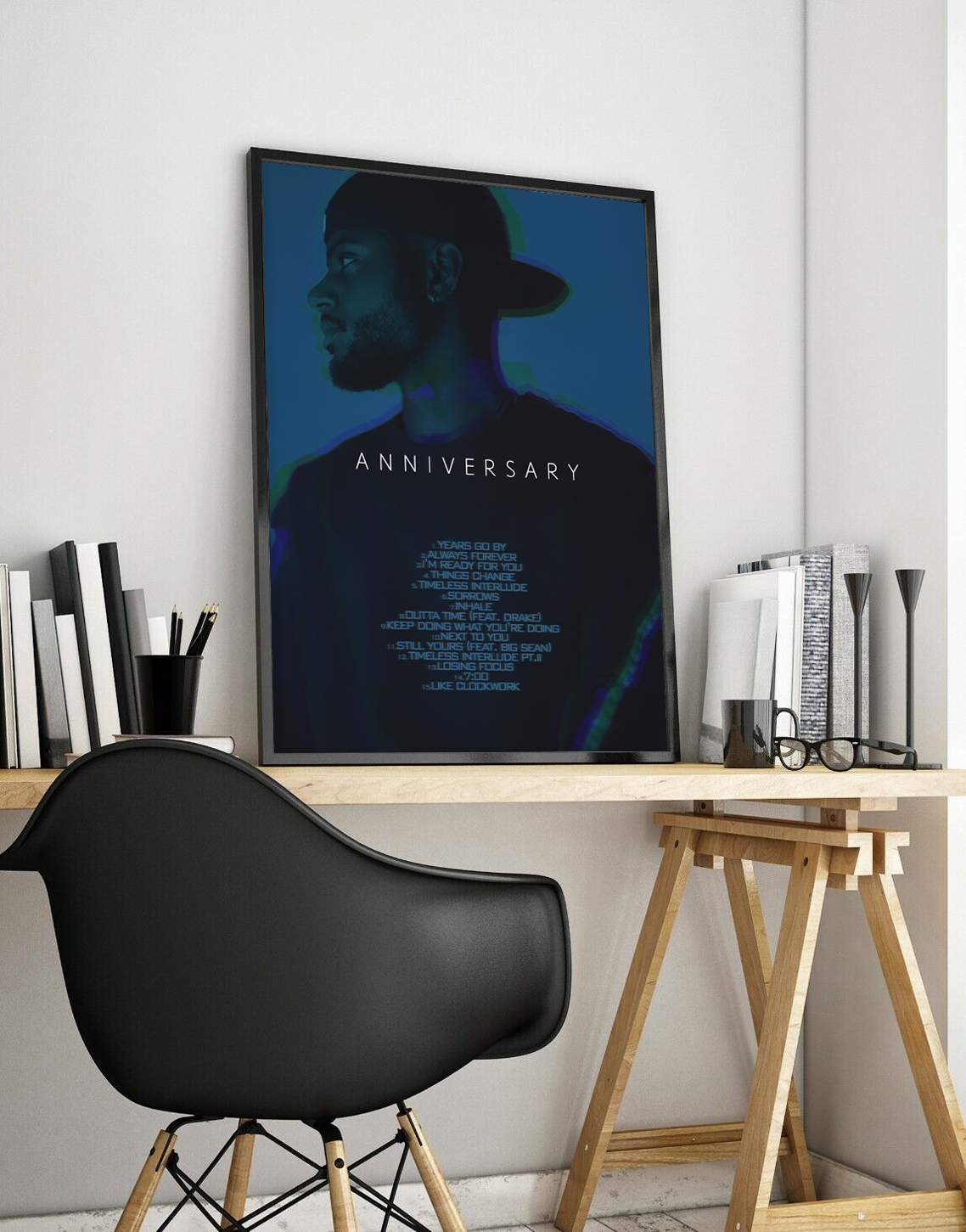 Bryson Tiller 'Anniversary' Premium Album Music Poster | Cover Artwork and Tracklist