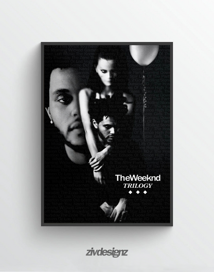 The Weeknd 'Trilogy' Premium Album Music Poster | Cover Artwork