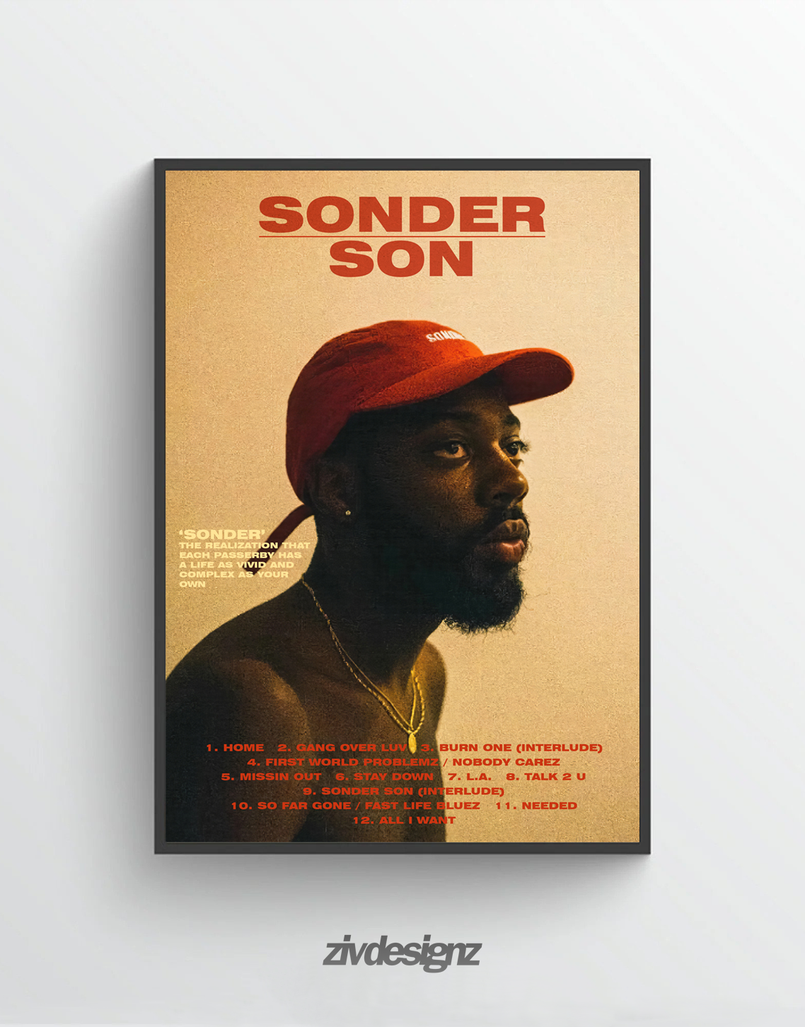 Brent Faiyaz 'Sonder Son' Premium Album R&B Poster | Cover Artwork and Tracklist