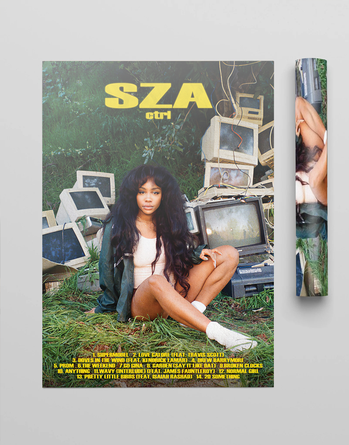 SZA 'Ctrl' Premium Album R&B Poster | Cover Artwork and Tracklist