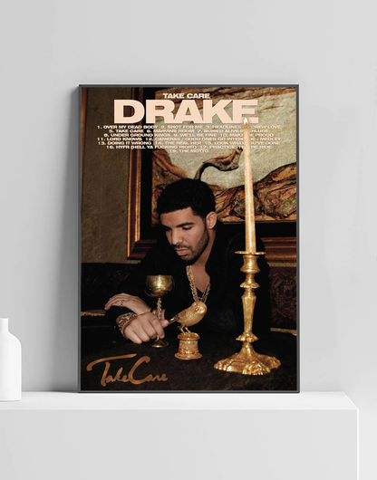 Drake ‘Take Care’ Premium Album Music Poster | Cover Artwork and Tracklist