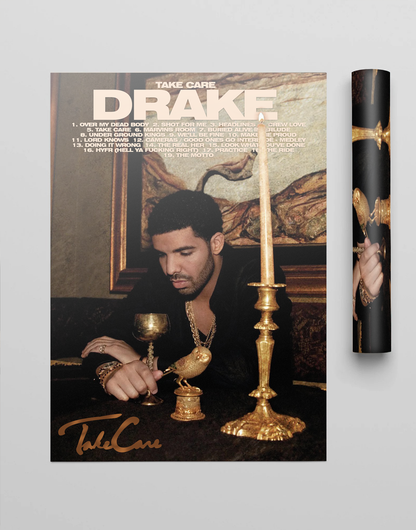 Drake ‘Take Care’ Premium Album Music Poster | Cover Artwork and Tracklist