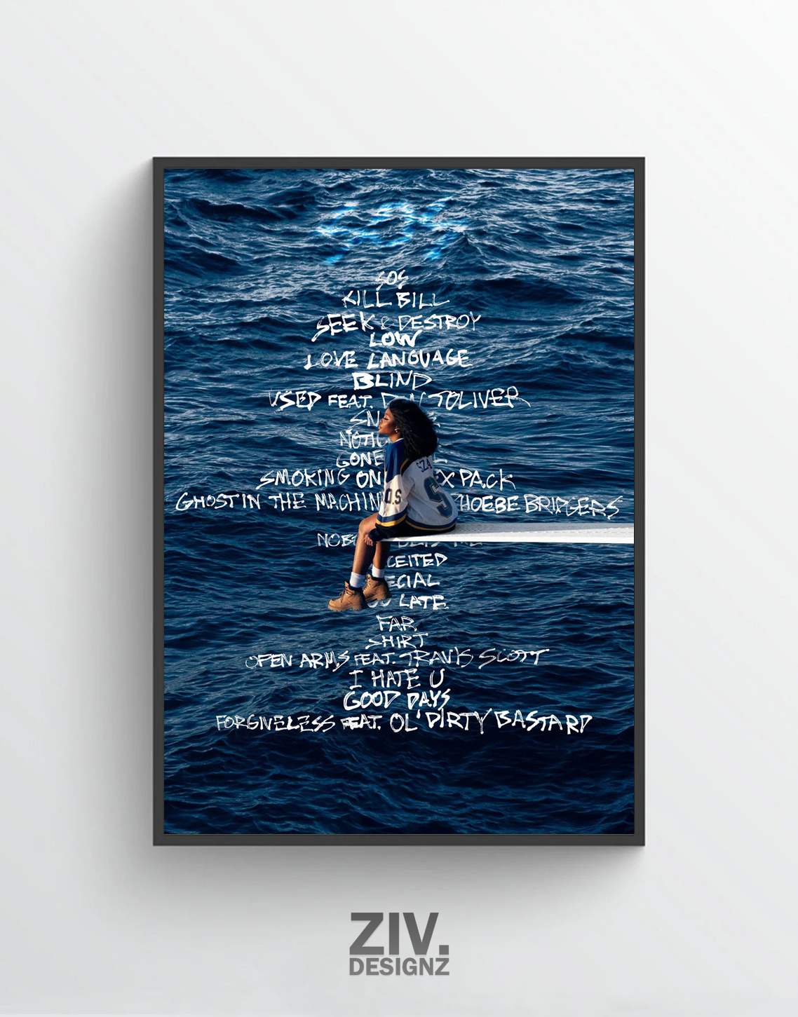 SZA ‘SOS’ Premium Album Music Poster | Cover Artwork and Tracklist