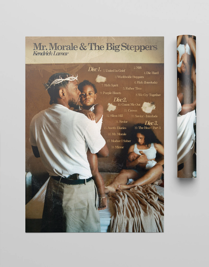 Kendrick Lamar ‘Mr. Morale & The Big Steppers’ Premium Album Music Poster | Cover Artwork and Tracklist