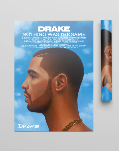 Drake ‘Nothing Was The Same’ Premium Album Music Poster | Cover Artwork and Tracklist