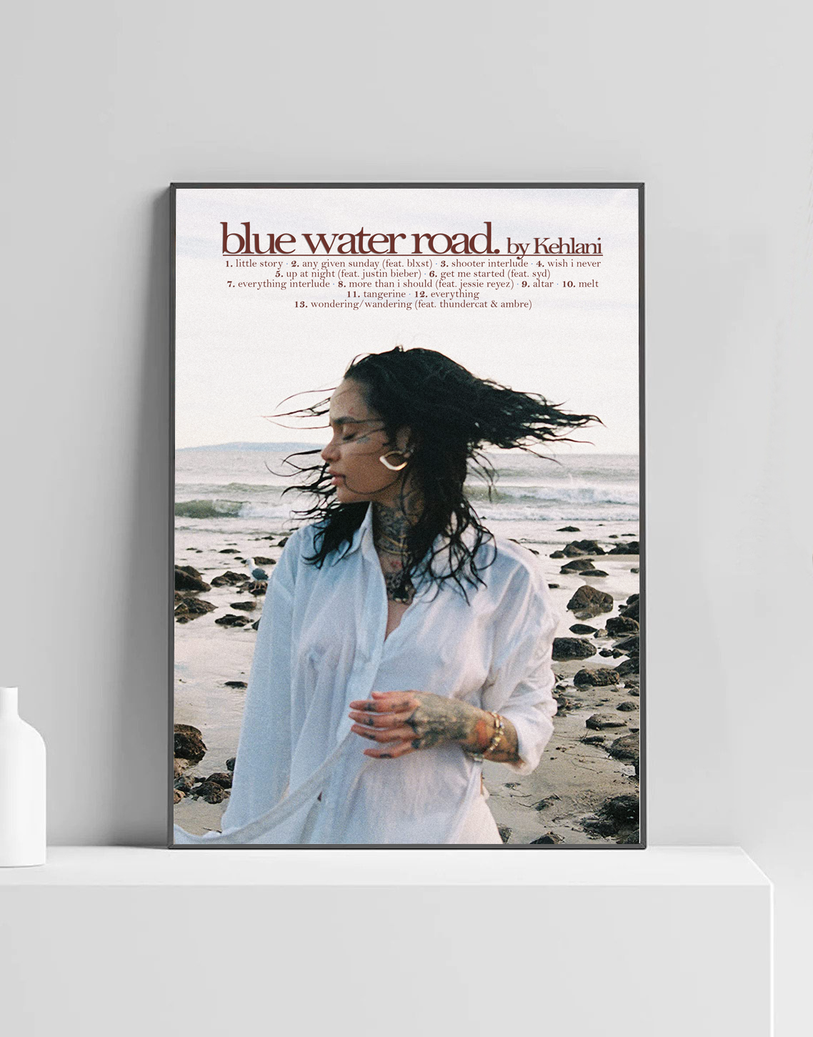 Kehlani ‘blue water road’ Premium Album Music Poster | Cover Artwork and Tracklist