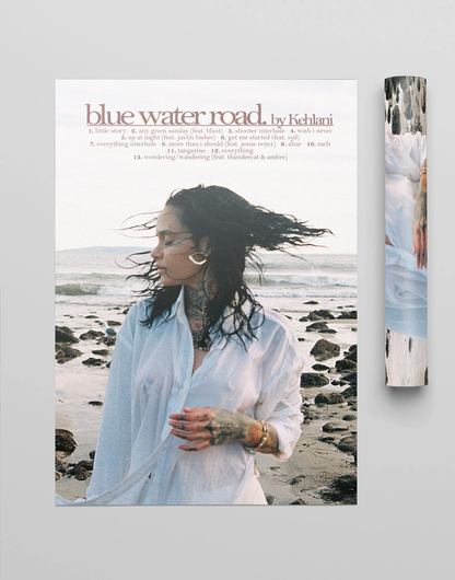 Kehlani ‘blue water road’ Premium Album Music Poster | Cover Artwork and Tracklist